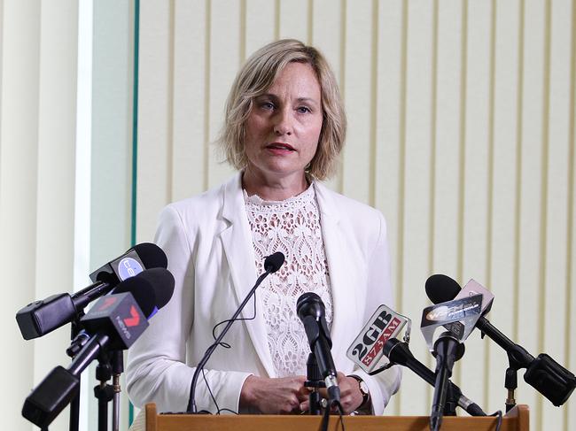 Gun Control Australia president Samantha Lee at an anti-gun rally in the Waratah Room of NSW Parliament House