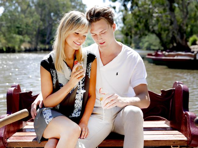 Jodi-Lee and Jimmy loved the Studley Park Boat House. Picture: Nicole Cleary