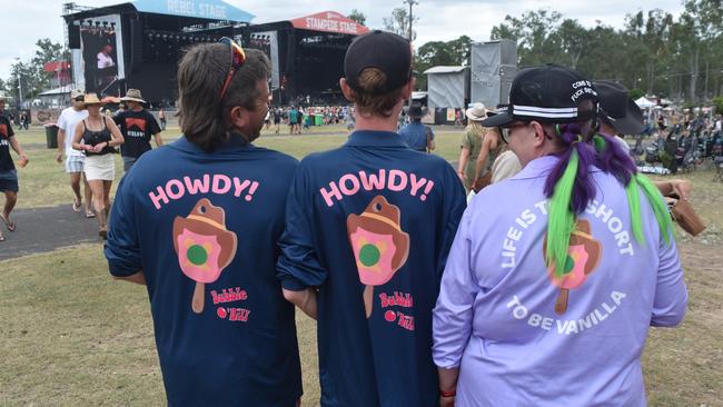 Josh, Dale and Tyler at CMC Rocks 2024. Picture: Aaron Goodwin