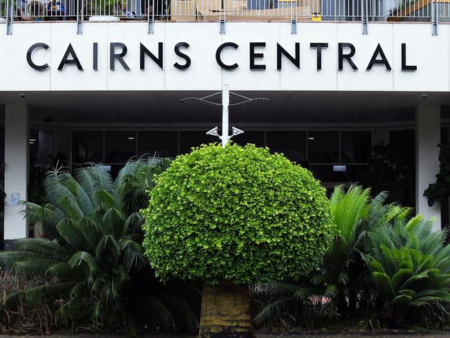 The main entrance to Cairns Central shopping centre, at the intersection of McLeod Street and Shields Street in the Cairns CBD. Cairns Central is the largest collection of retail shops and eateries in the city. Picture: Brendan Radke