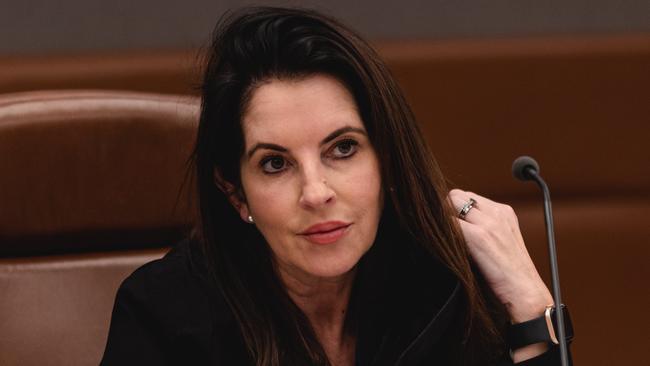 Jane Howlett at the estimates hearings. Picture: Linda Higginson