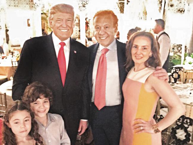 The picture tweeted by Anthony Pratt with his wife Claudine and Donald Trump yesterday.