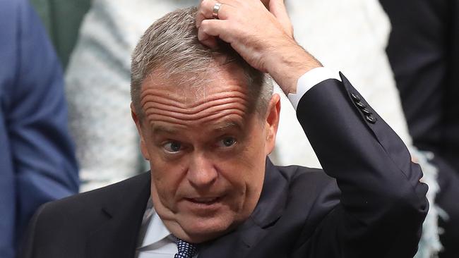 Labor leader Bill Shorten during question time yesterday. Picture: Kym Smith