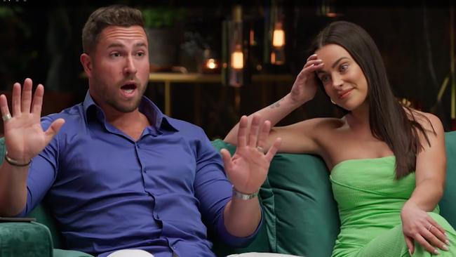 MAFS Harrison and wife Bronte brought in the viewers this year. Picture: Channel 9