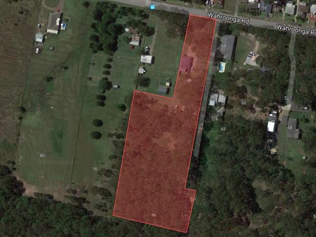 A new seniors housing development has been approved on land at 66 Wahroonga Road, Kanwal. Image: Google Maps.