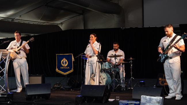 Australian Royal Navy Band performs at International Men's Day Lunch at the Darwin Turf Club Pavilion, Darwin. Picture: Pema Tamang Pakhrin