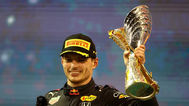 Race winner and 2021 F1 World Drivers Champion Max Verstappen