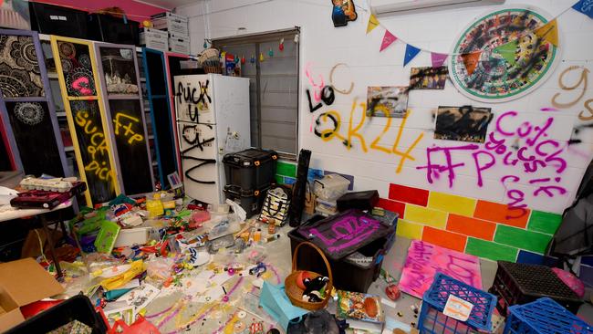 Rachael Armstrong at the Castle Hill Girl Guides which was trashed. Picture: Evan Morgan