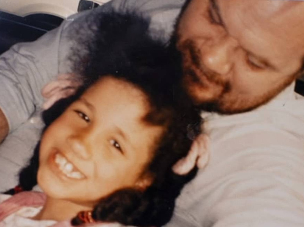 Thomas Markle and his daughter Meghan when she was a child. Picture: Thomas Markle: My Story