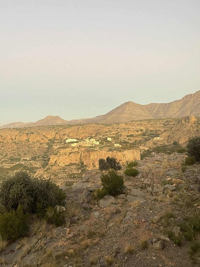 The view from Anantara Al Jabal Al Akhdar resort. Picture: Natalie Brown/news.com.au