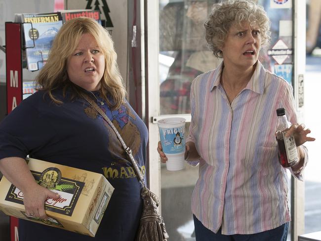 Hard to watch ... Melissa McCarthy as Tammy with Susan Sarandon as Pearl in the so-called comedy Tammy.