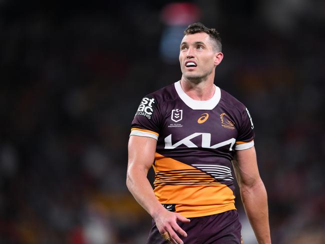 If this was Corey Oates’ final game for the Broncos it was a sad swansong. Picture: NRL Imagery