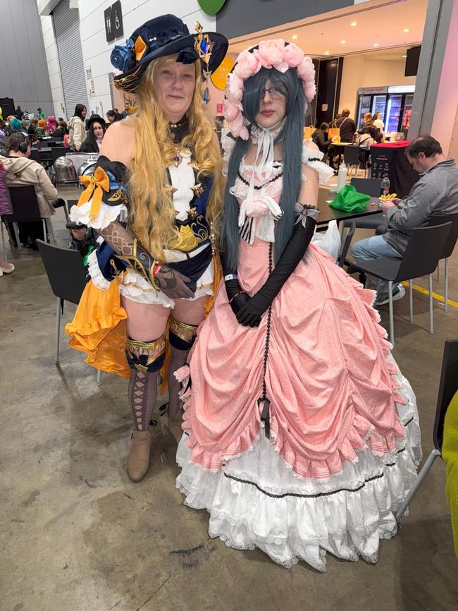 Melissa Sharpe and Maddie Sharpe attend the Oz Comic Con Melbourne at the Melbourne Convention & Exhibition Centre on Sunday, June 08, 2025. Picture: Jack Colantuono