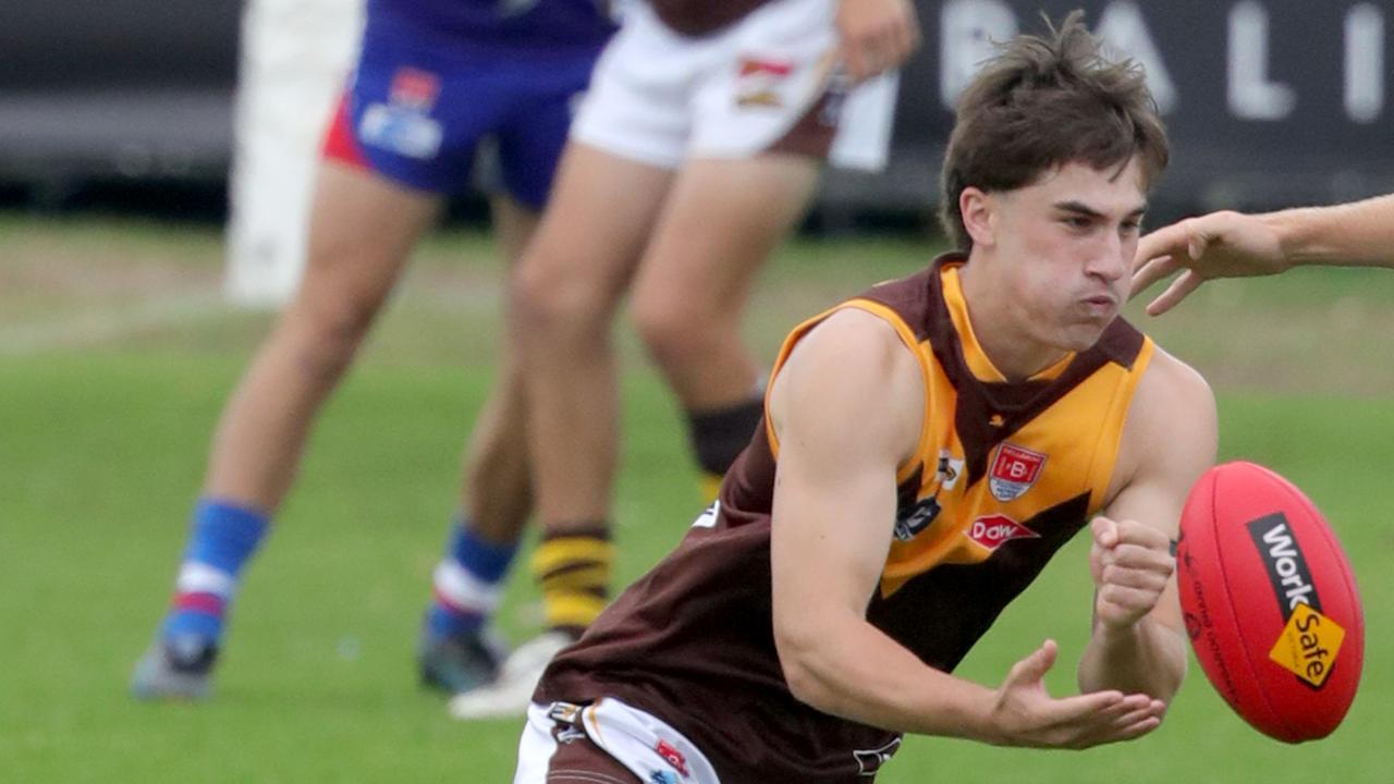 Lachlan Nelis booted two goals against Queenscliff in Round 3. Picture: Mark Wilson