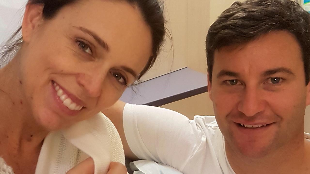 Ms Ardern and partner Clarke Gayford. Picture: Office of the Prime Minister of New Zealand)