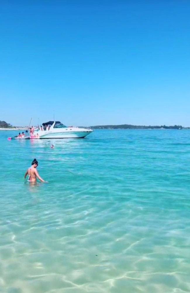 It’s been getting plenty of attention online – and those who frequent the beach want it to remain a ‘hidden gem’. Picture: TikTok/aroundtheglobewithmaya