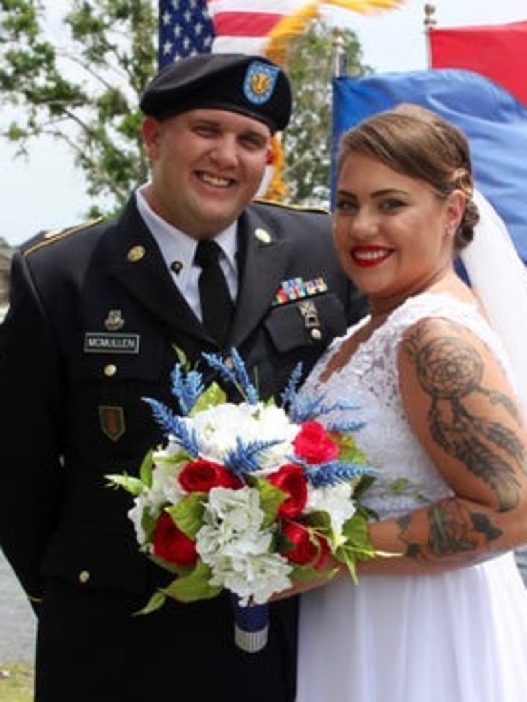 Kristen and Keith McMullen at their wedding in 2018.