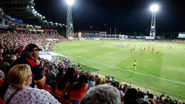 With a capacity of just over 12,000 TIO Stadium currently hosts AFL home games for the Gold Coast Suns. Picture: Dylan Burns/AFL Photos via Getty Images