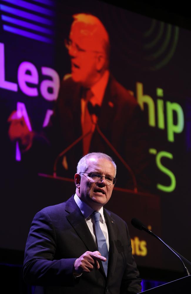 Mr Morrison championed his own credentials during the key speech. Picture: Jason Edwards