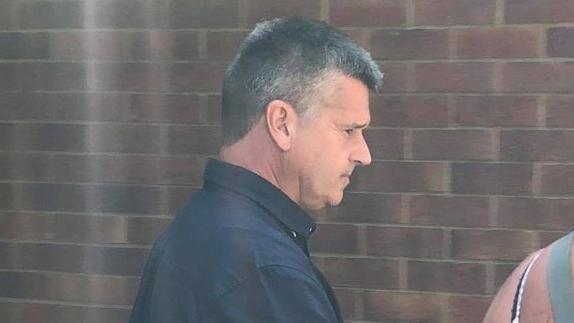 Terry David Atherton leaving Noosa Magistrates Court after being sentenced for driving under the influence.