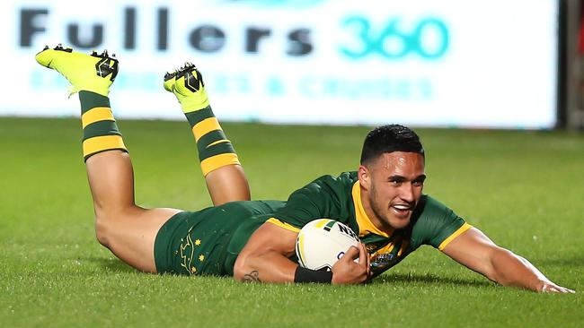 Valentine Holmes has scored 17 tries in 13 Tests for Australia. Picture: AAP Image/David Rowland