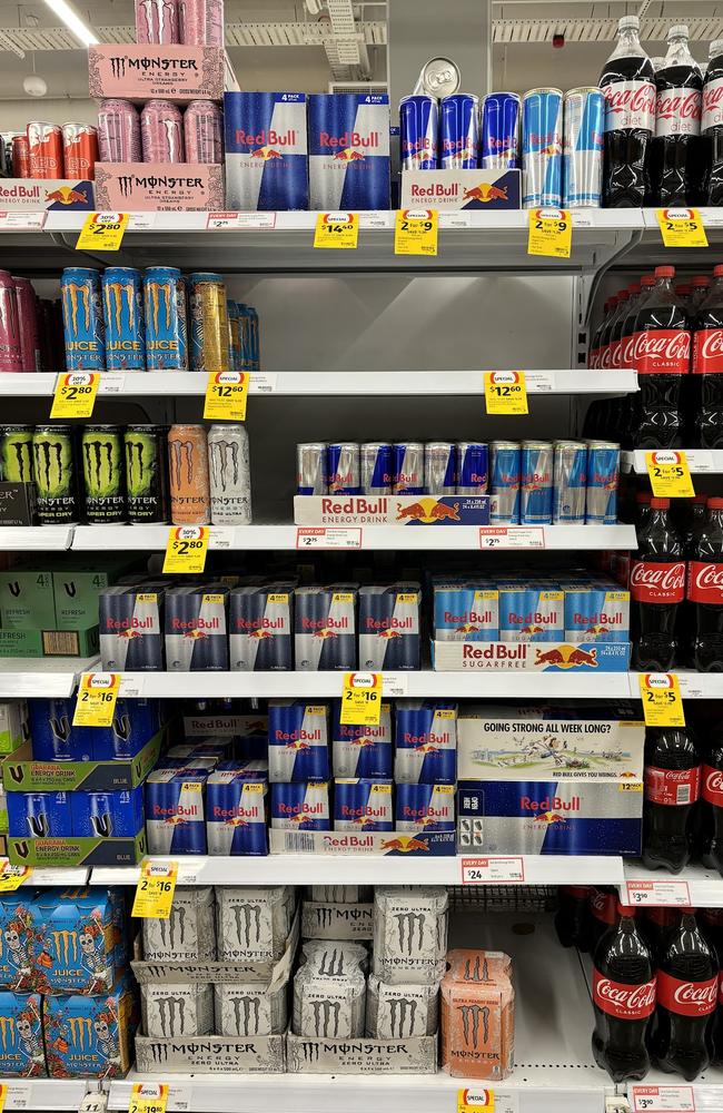New study on energy drinks reveals that taurine may elevate the risk of blood cancers. Picture: News.com.au