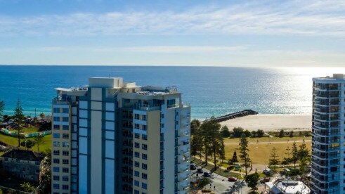 The Coolangatta skyline. City officers recommend a new 17-level tower should be approved in McLean Street.