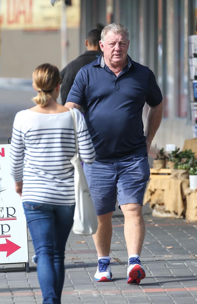 Phil Gould goes for a stroll through Caringbah with the Panthers expected to ratify his redundancy. Picture: MATRIX MEDIA