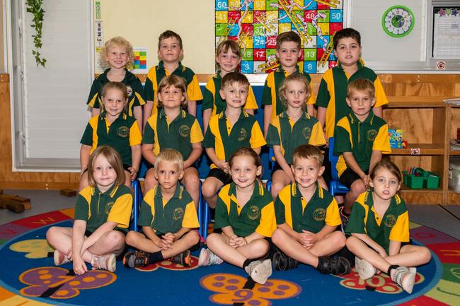 Swayneville State School 2022 Prep class. (L-R) Back row: Kashden, Jack, Hayley, Luke, Zaidyn; middle row: Matilda, Amity, Wyatt, Mavis, Aidan; front row: Haylee, Cody, Aaliyah, Wyatt, Alice. Picture: Michaela Harlow MKY2022PREP