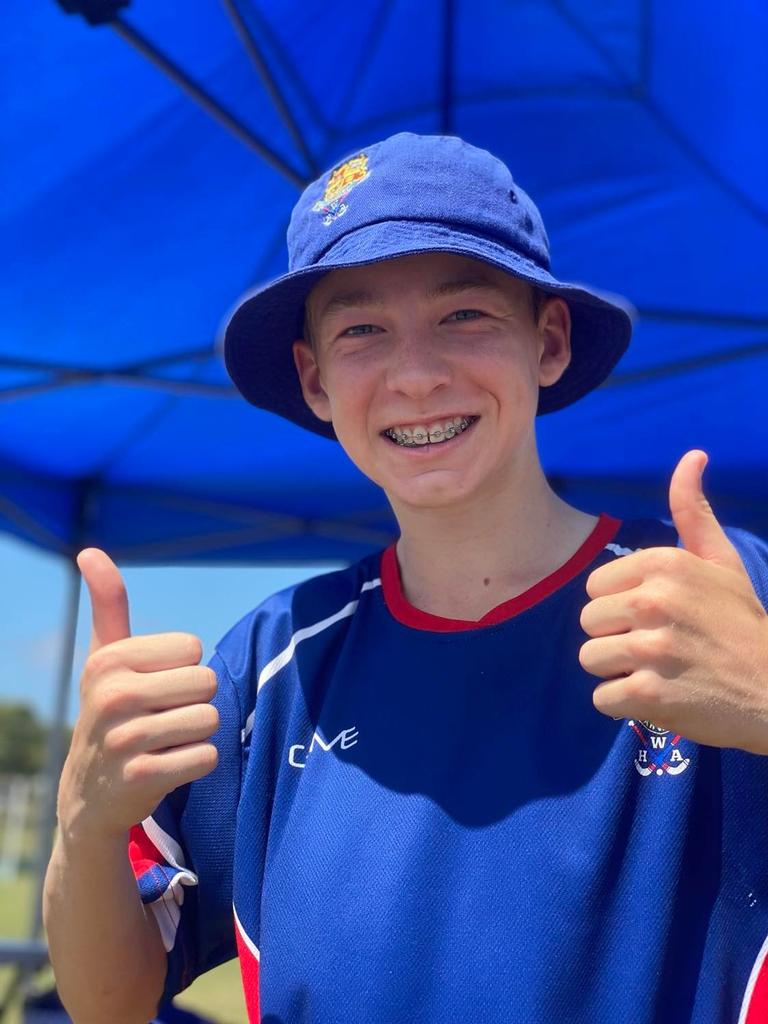 Angus loves to improve and loves to adapt to the opposing side and is a key player in Warwick's u15s (Photo: Chontelle Bruton/ Warwick Hockey Association)