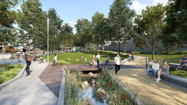 Render of Greenline at Batman Hill Park. Picture: Supplied