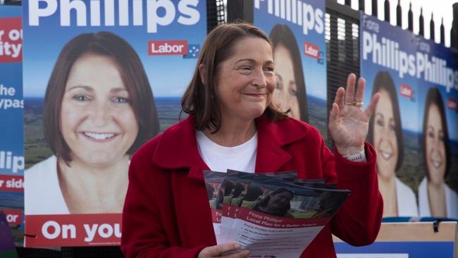 Labor's Fiona Phillips during the 2022 election campaign. Picture: Nathan Schmidt