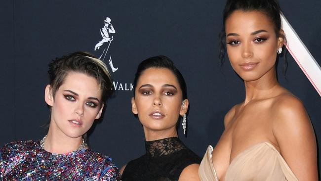 LOS ANGELES, CALIFORNIA - NOVEMBER 11:  Kristen Stewart, Naomi Scott and Ella Balinska attend the premiere of Columbia Pictures' "Charlie's Angels" at Westwood Regency Theater on November 11, 2019 in Los Angeles, California. (Photo by Jon Kopaloff/Getty Images)