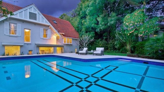 The pool at the Woollahra house.