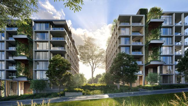 How part of it could look … artist impression of The Orchards apartment complex