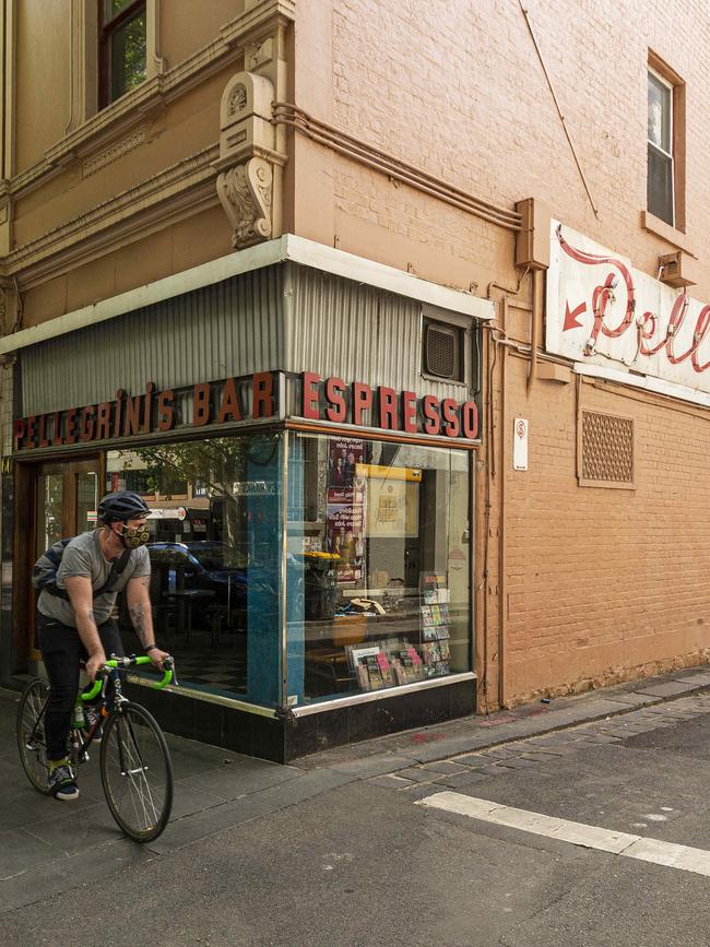 Pellegrini’s Espresso Bar in Bourke Street was closed for months Picture: NCA NewsWire/Daniel Pockett