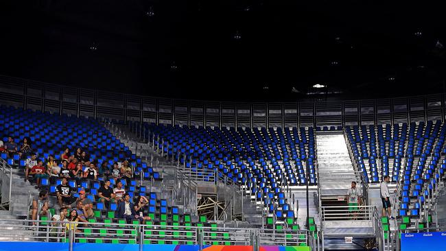 A general view of empty stands at the boxing venue on day four of the Rio Games.