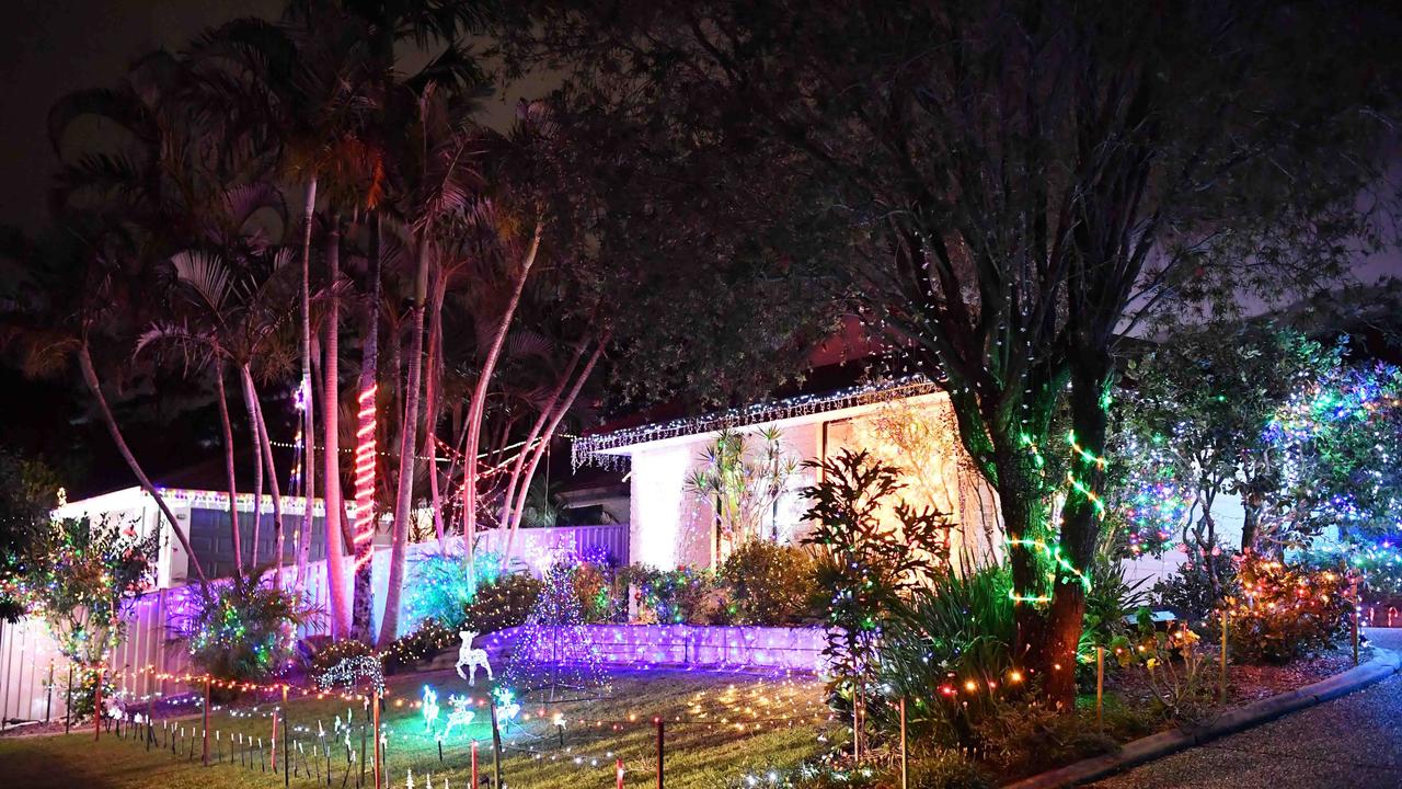 Christmas lights on Rainsford Place, Buderim. Picture: Patrick Woods.