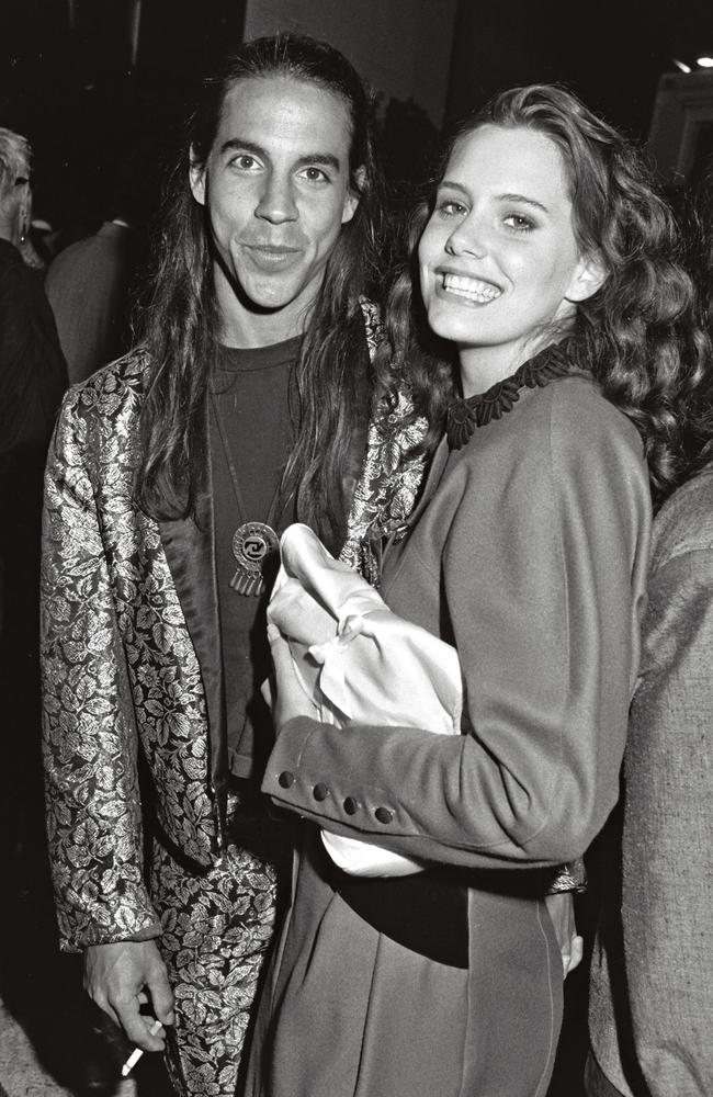 ‘My first real relationship was with an older, drug-addicted singer’ … Ione Skye with Red Hot Chili Peppers frontman Anthony Kiedis.