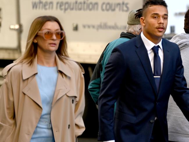 SYDNEY, AUSTRALIA - NewsWire Photos, JUNE 18, 2021.Tristan Sailor arrives for his arraignment hearing at Downing Centre Court. Theformer NRL player is charged with sexual assault of a girl in southern Sydney. Picture: NCA NewsWire / Jeremy Piper