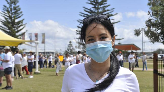 Nurse Athena McAllister said she is facing having to leave a job she loves due to her stance on being vaccinated. Picture: Tim Jarrett