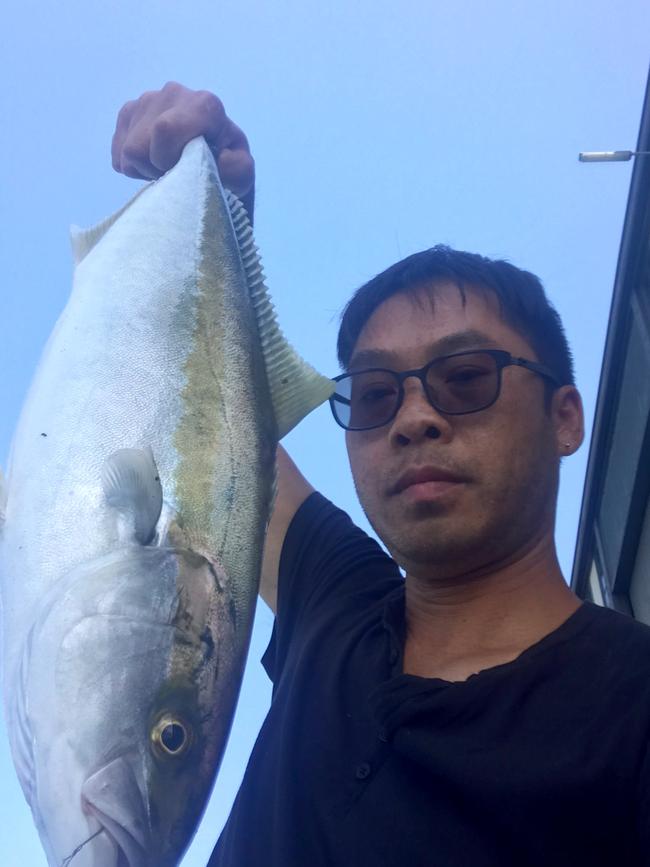 Fisherman Andy Law caught a 90cm kingfish off the Walsh Bay pier.