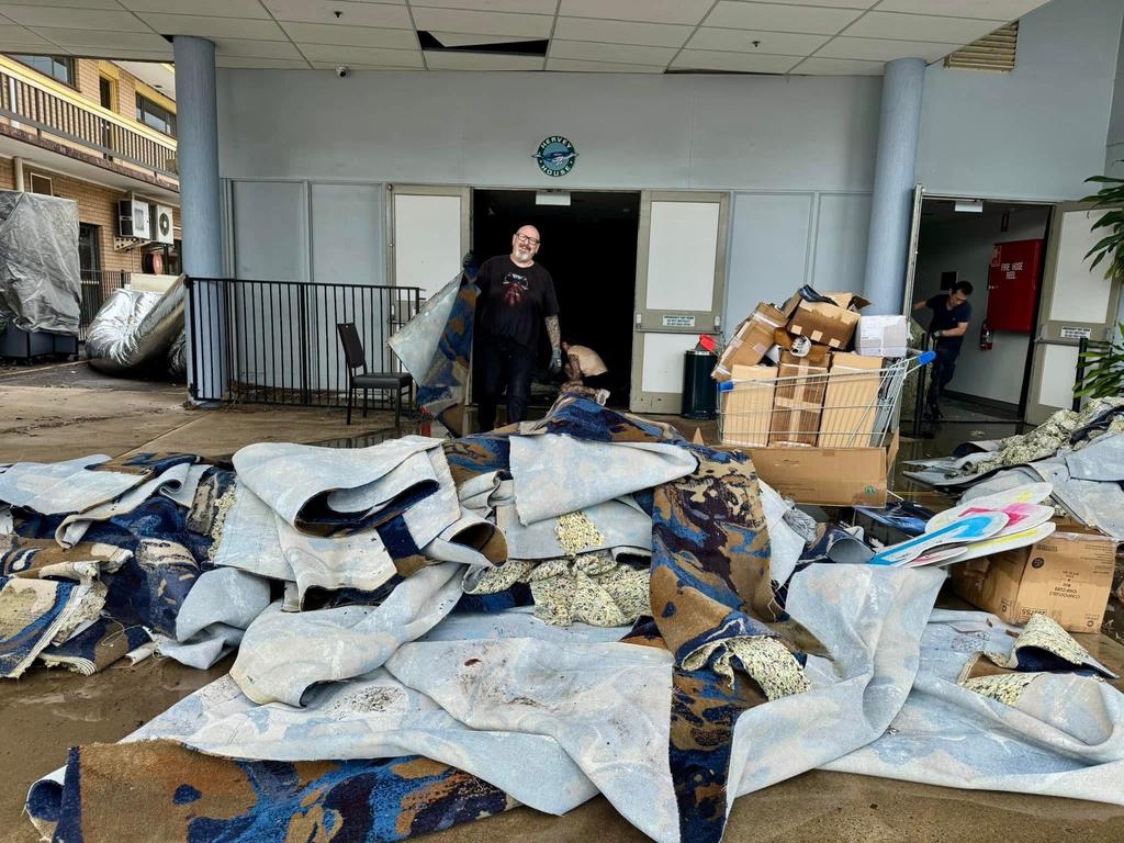 The clean-up is underway at Hervey Bay RSL.