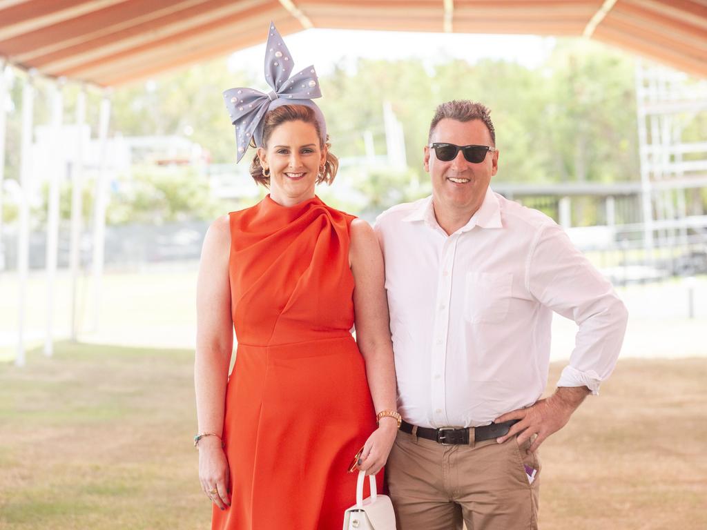 Trenna Gibsone and Paul Renshaw at the Bridge Toyota Ladies' Day. Picture: Floss Adams