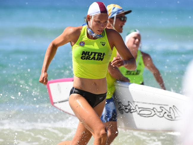 Electra Outram pictured racing for Noosa before her switch to Sunshine Beach.