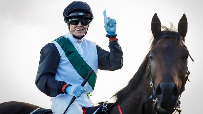 SYDNEY, AUSTRALIA - APRIL 02: Craig Williams on Mr Brightside returns to scale after winning race 9 the Star Doncaster Mile during The Star Championships Day 1 at Royal Randwick Racecourse on April 02, 2022 in Sydney, Australia. (Photo by Hanna Lassen/Getty Images for ATC)