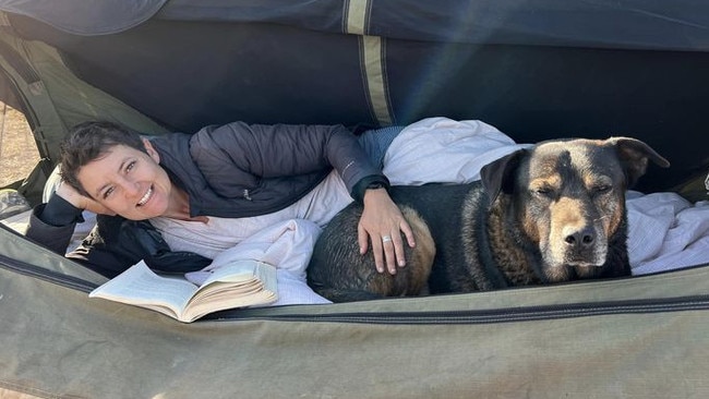 Royal Darwin and Palmerston Hospital paediatrician Kate Freeman with the 'great love' of her life, her rescue dog, Baxter.