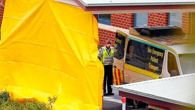 Patients being transferred from the North West Regional Hospital in Burnie to the Mersey Community Hospital in Latrobe. Picture: PATRICK GEE