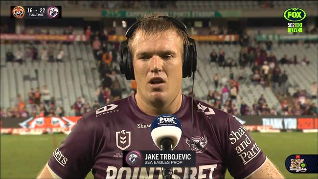 Jake Trbojevic was all class. Photo: Fox League.