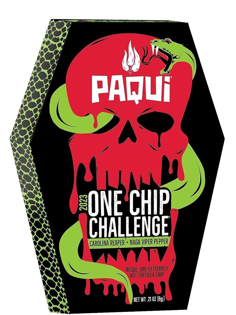 The latest food challenge trend has people eating an insanely spicy corn chip. Picture: eBay